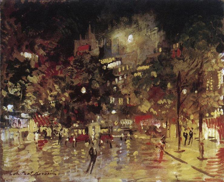 Paris by Night, c.1920 - Костянтин Коровін