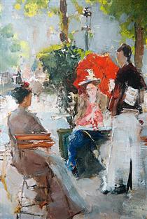 Paris cafe (fragment) - Константин Коровин