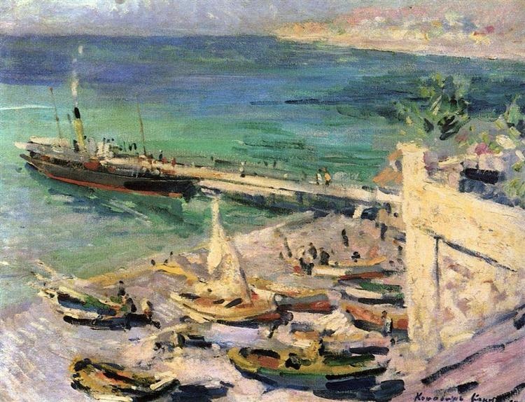 Pier in the Crimea, 1913 - Konstantin Alexejewitsch Korowin