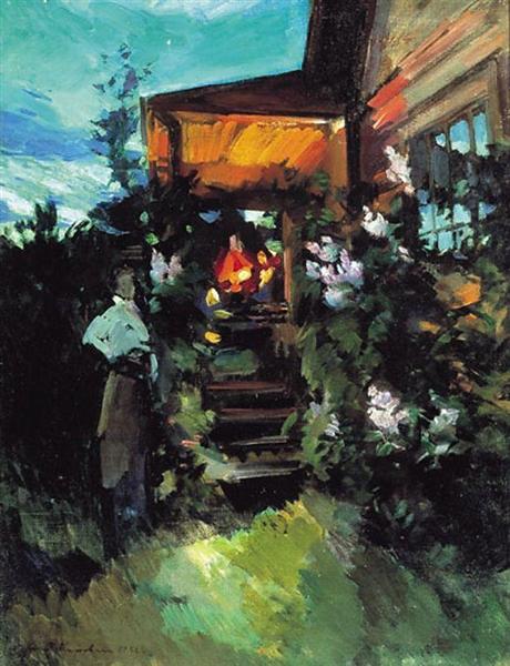 Summer evening on the porch, 1922 - Konstantin Alexejewitsch Korowin