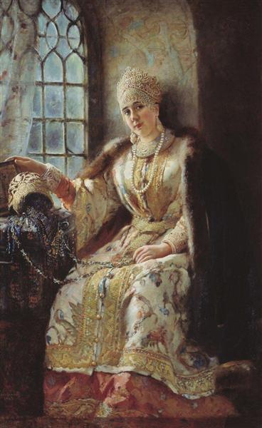 Boyar's Wife at the Window, 1885 - Konstantin Makovsky