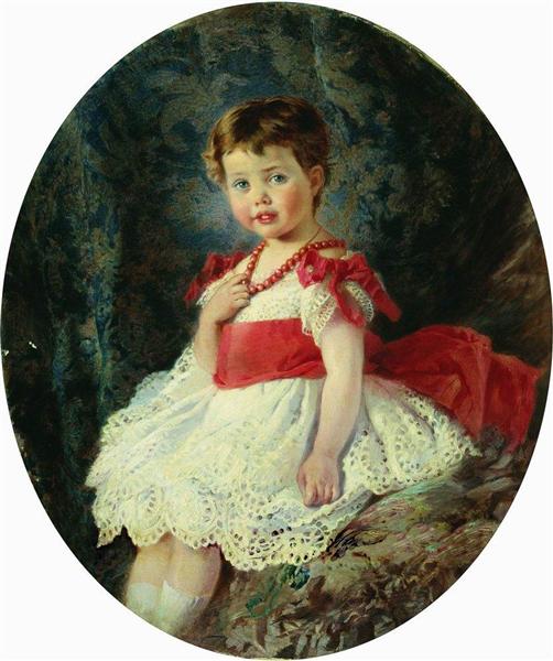 Portrait of the Girl, 1877 - Konstantin Makovsky