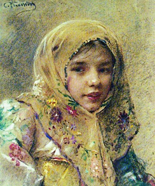 Portrait of the Girl, c.1900 - Konstantin Makovsky