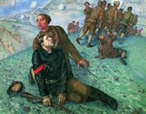 Death of Commissar - Kusma Sergejewitsch Petrow-Wodkin