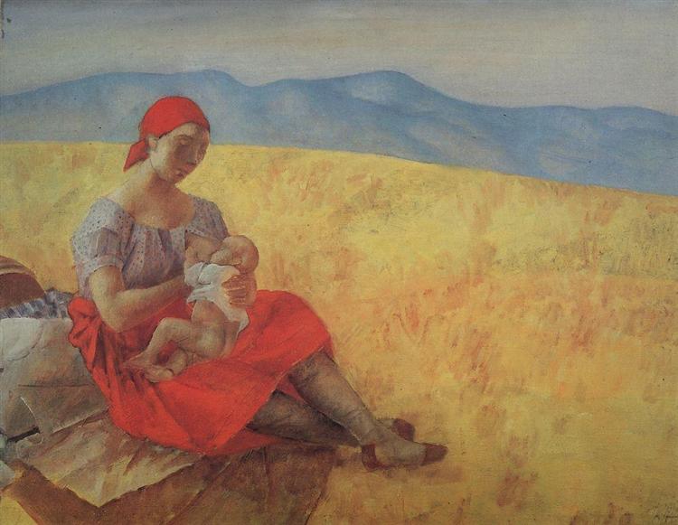 Mother, 1913 - Kuzma Petrov-Vodkin