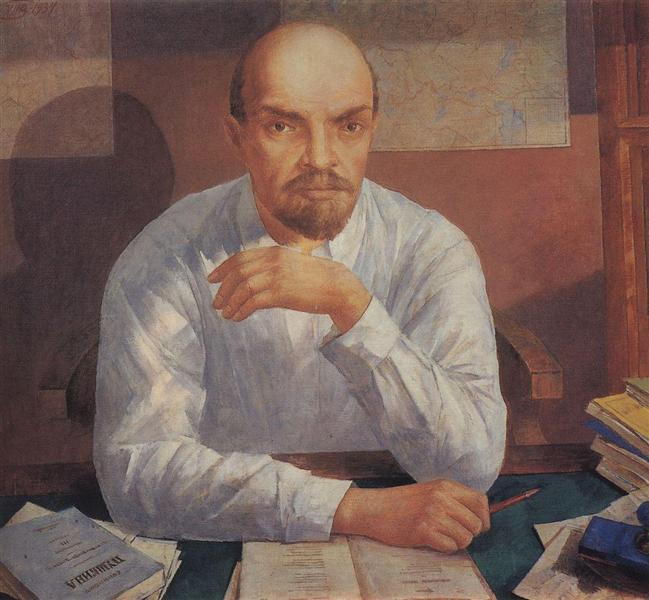 Portrait of Lenin, 1934 - Кузьма Петров-Водкін