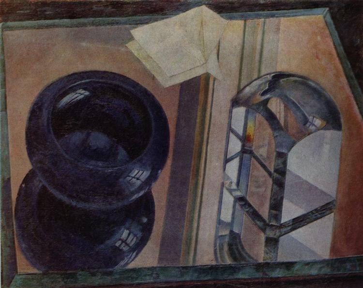 Still Life with an ashtray, 1920 - Kuzmá Petrov-Vodkin