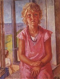 The daughter of a fisherman - Kuzmá Petrov-Vodkin