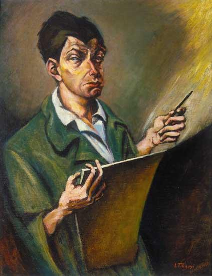 Self-portrait, 1920 - Лайош Тихань