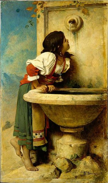 Roman girl at the fountain, 1875 - Leon Bonnat