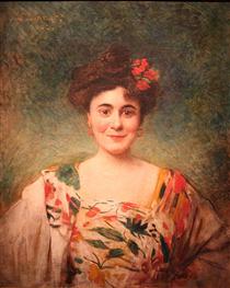 Portrait de madame Dotézac - Леон Бонна