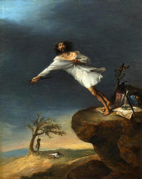 Satire of the Romantic Suicide, c.1839 - Леонардо Аленса