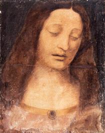 Head of Christ - Léonard de Vinci