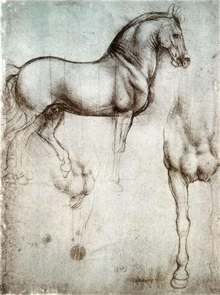 Study of horses, c.1490 - Леонардо да Винчи