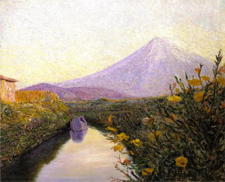 Fuji from the Canal, Iwabuchi, 1901 - Lilla Cabot Perry