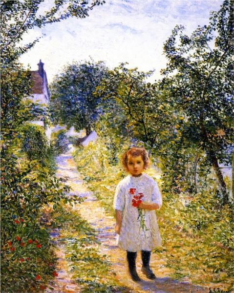 Little Girl n a Lane, Giverny, 1907 - Лила Кэбот Перри