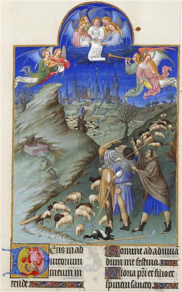 The Annunciation to the Shepherds - Limbourg brothers