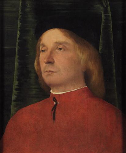 Retrato de um jovem trajado de vermelho, c.1503 - Lorenzo Lotto