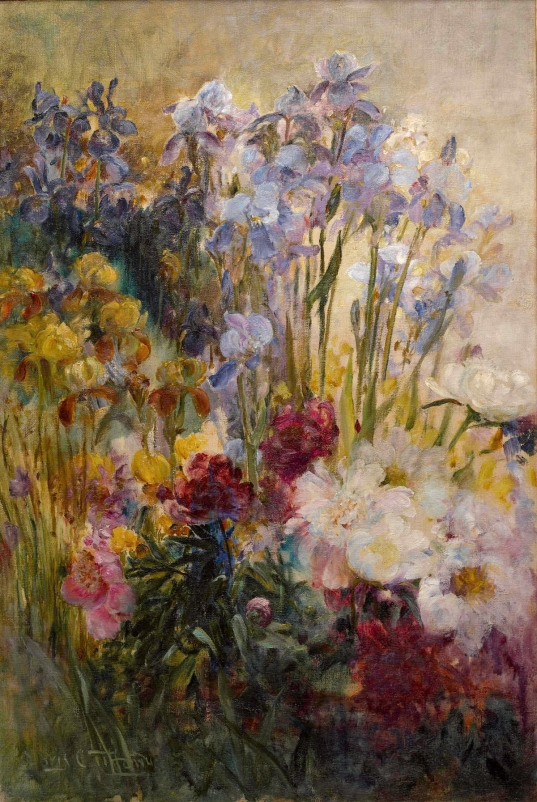 Peonies and Iris, 1915 - Louis Comfort Tiffany - WikiArt.org