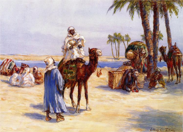 Travelers near Cairo - Луис Комфорт Тиффани