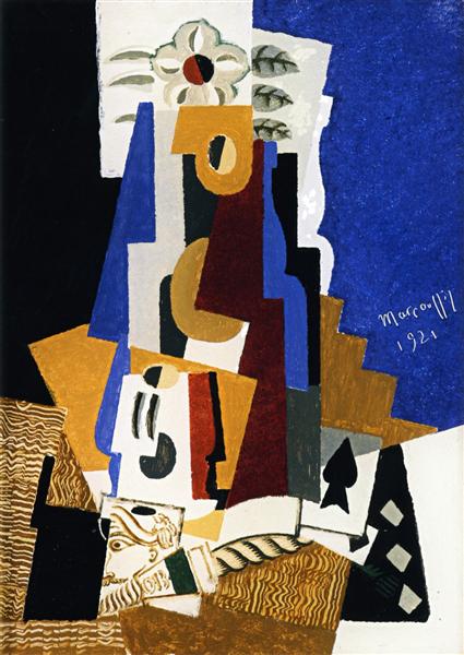 Still LIfe with Ace of Spades, 1921 - Луи Маркусси
