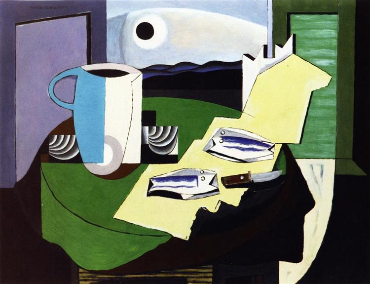 Still LIfe with Fish, 1928 - Луи Маркусси
