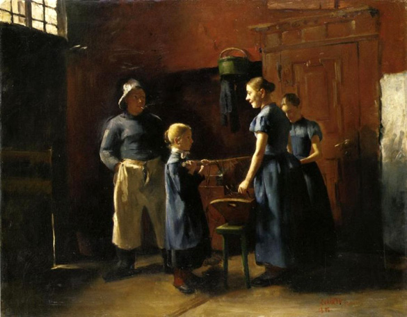 In the Fisherman's House, 1886 - Ловис Коринт