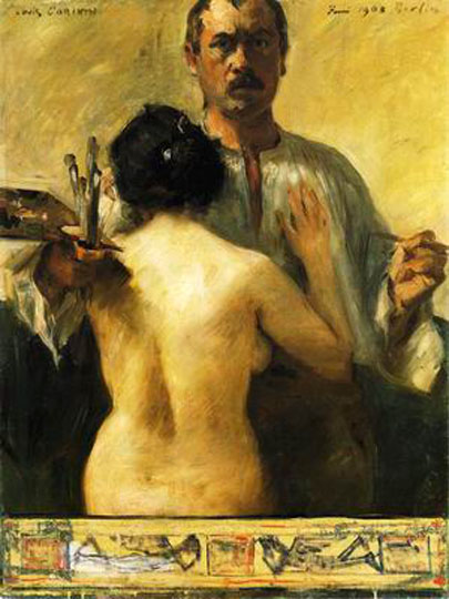 Self-Portrait with Model, 1903 - Ловис Коринт