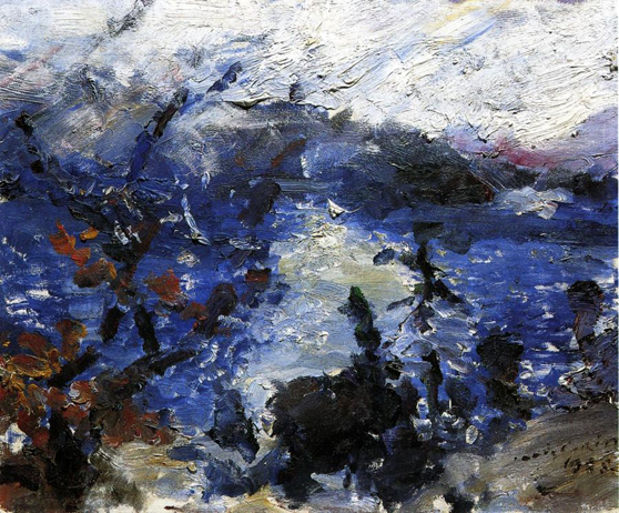 The Walchensee-Mountains Wreathed in Cloud, 1925 - Lovis Corinth