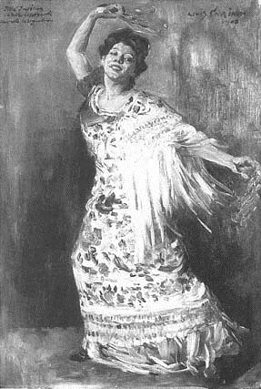 Tilla Durieux as a Spanish Dancer, 1908 - Ловис Коринт
