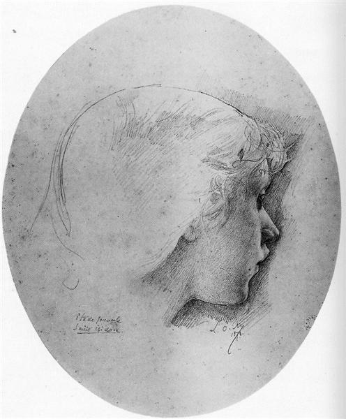 Study for the Head of an Angel in Saint Isidore, 1878 - Люк-Олів'є Мерсон