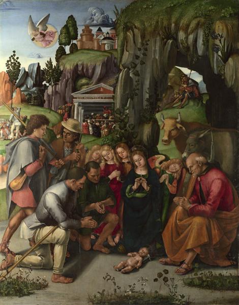 Adoration of the Shepherds, 1496 - 盧卡·西諾萊利