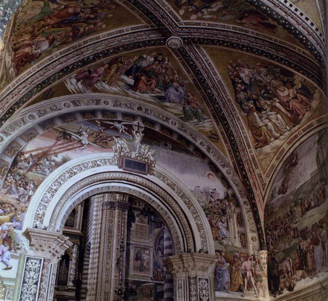View of the Frescoes in the Chapel of San Brizio, 1499 - 1502 - 盧卡·西諾萊利