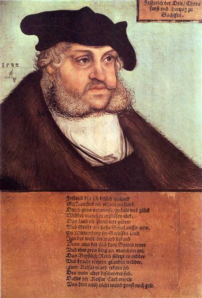 Фридрих III Мудрый, курфюрст Саксонии, 1532 - Лукас Кранах Старший