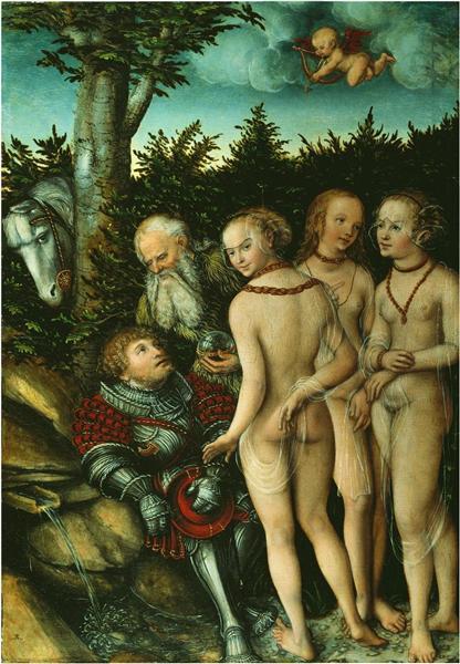 The Judgement of Paris, 1540 - Lucas Cranach, o Velho