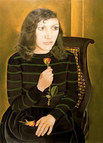 Девушка с розами, 1947 - 1948 - Люсьен Фрейд