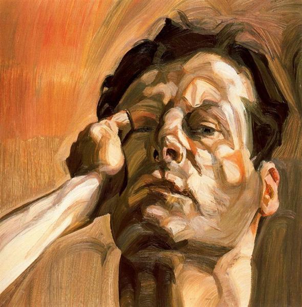 Голова мужчины, автопортрет, 1963 - Люсьен Фрейд