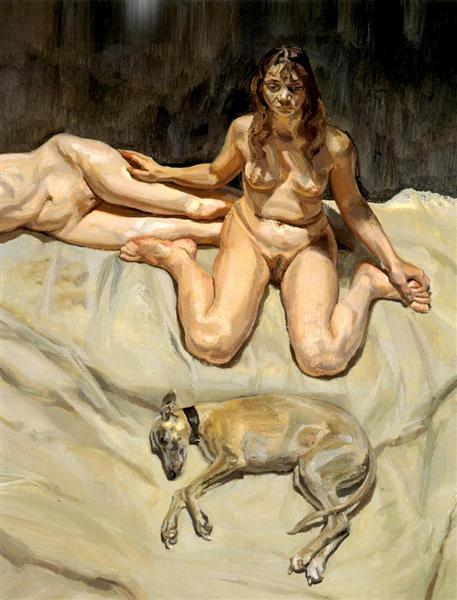 Pluto and the Bateman Sisters, 1996 - Lucian Freud