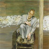 Red Haired Man on a Chair - Lucian Freud
