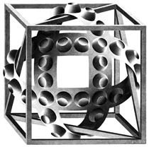 Cube with Magic Ribbons - M.C. Escher