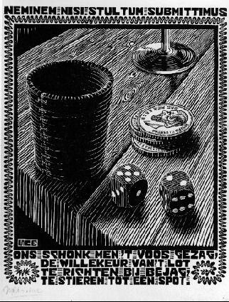 Emblemata - Dice, 1931 - Maurits Cornelis Escher