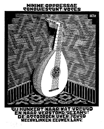 Emblemata - Lute, 1931 - Мауриц Корнелис Эшер