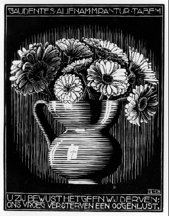 Emblemata - Vase, 1931 - M.C. Escher