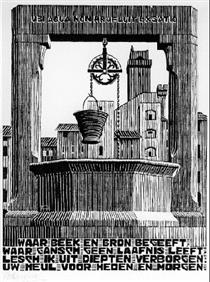 Emblemata - Well - M. C. Escher