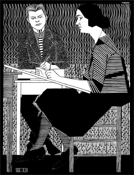 In Mesquitas Classroom, 1920 - Maurits Cornelis Escher