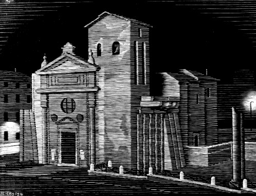 Nocturnal Rome, 1934 - Мауриц Корнелис Эшер