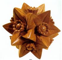 Polyhedron with Flowers - M. C. Escher