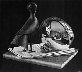 Still Life with Spherical Mirror - M.C. Escher