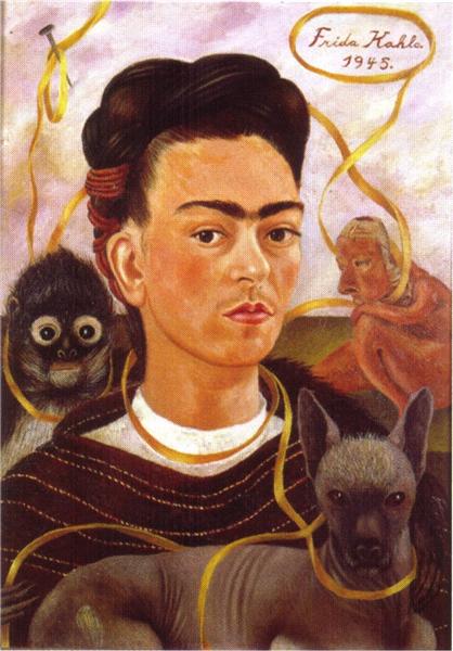 Self Portrait with Small Monkey, 1945 - Frida Kahlo