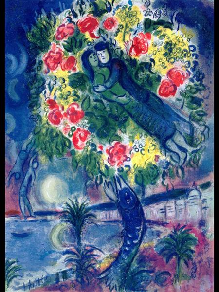 Couple and Fish, 1964 - Marc Chagall